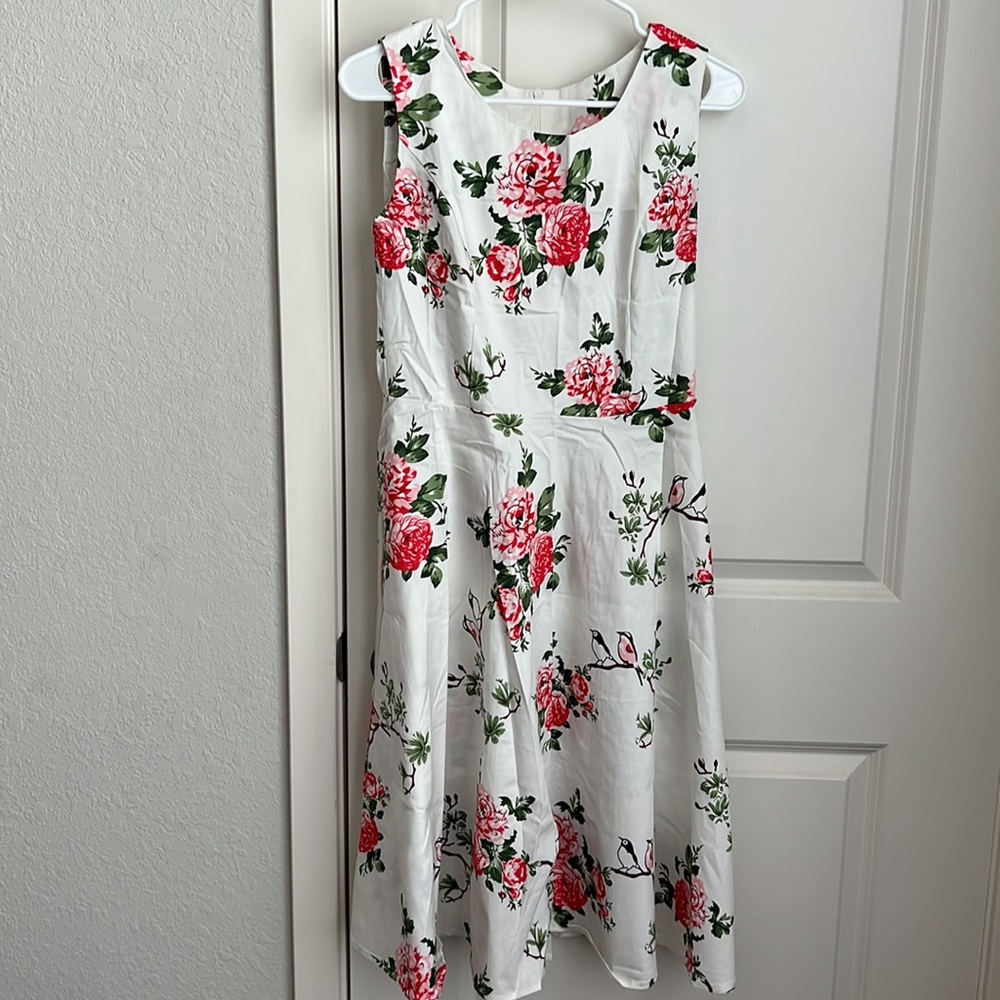 White floral dress